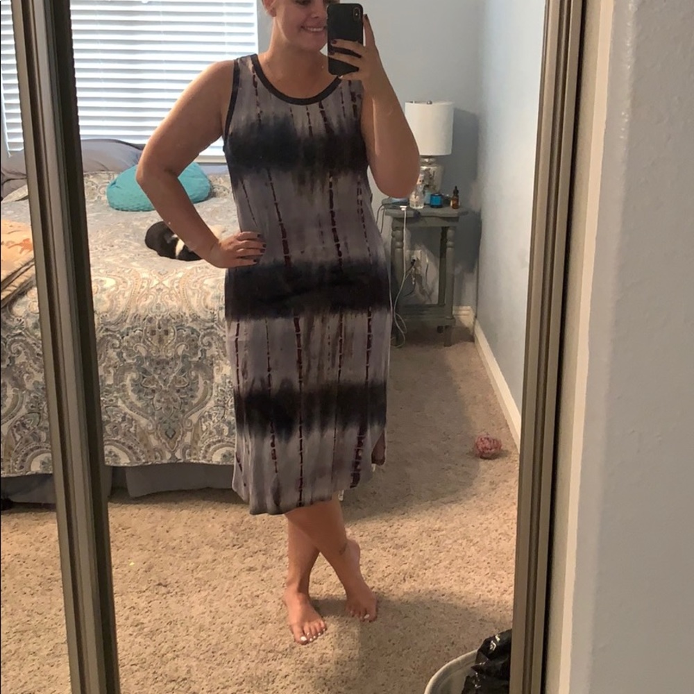 Tie dye tank dress